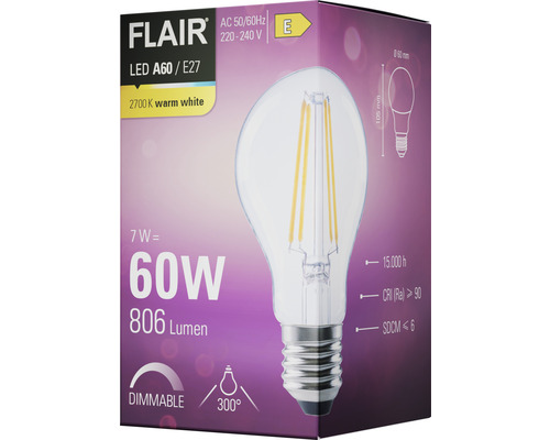Balení LED žárovky Flair A60 E27