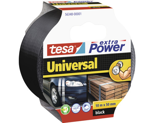 Opravná páska Extra Power Universal, textilní, silně lepivá, černá, 10m x 50mm