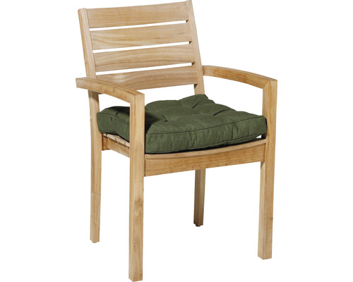 Dřevěná židle s područkami a sedákem