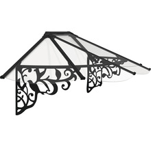 Stříška s květinovými ornamenty a průhledným krytem