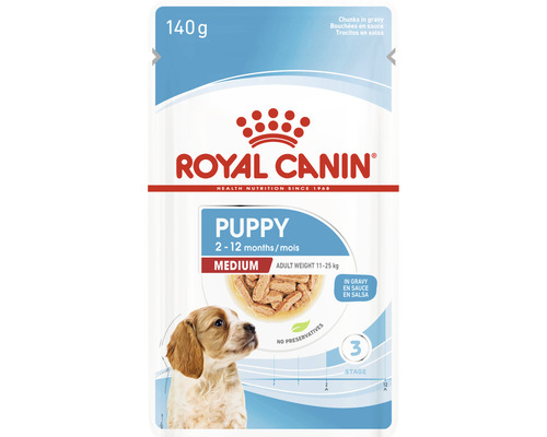 Kapsička pro štěňata ROYAL CANIN Medium Puppy pro středně velká plemena 140 g
g