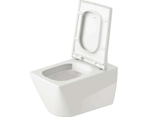 Závěsný hluboký splachovací klozet s otevřeným splachovacím okrajem a WC sedátkem