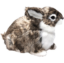 Dekorativní zajíc z umělé kožešiny, sedící