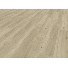 Detail světlé vinylové podlahy s dřevěným vzhledem