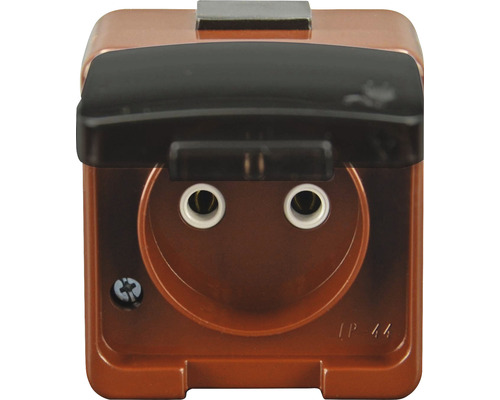 Zásuvka se sklopným víkem, IP 44