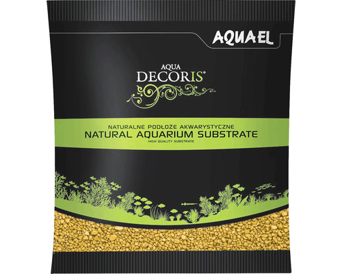 Akvarijní písek dekorační AQUAEL Aqua Decoris Yellow 2-3 mm 1 kg žlutý