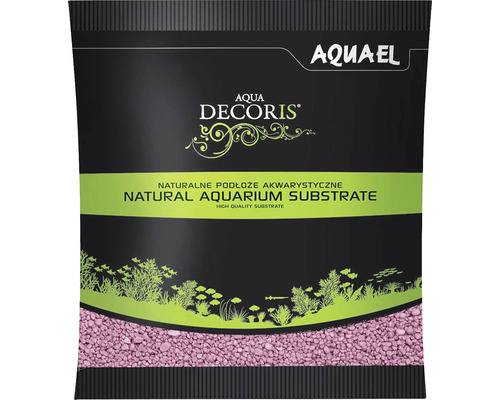 Akvarijní písek dekorační AQUAEL Aqua Decoris Lilac roses 2-3 mm 1 kg růžový