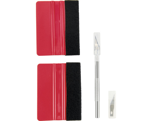 Sada aplikačního nářadí se stěrkou, plstěnou hranou a řezačkou