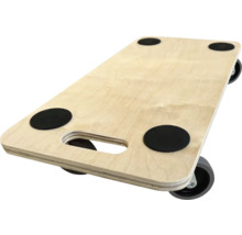 Dřevěná kolečková deska s rukojetí a kolečky