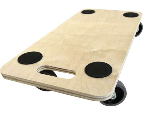 Dřevěná kolečková deska s rukojetí a kolečky