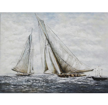 Malba s plachetnicemi na moři