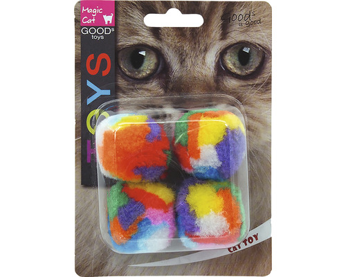 Hračka pro kočky Magic Cat míček Ø 3,75 cm 4 ks Balení čtyř barevných hracích míčků pro kočky