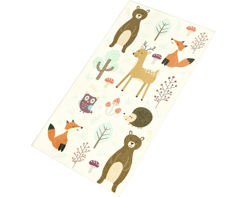 Koberec se vzorem lesních zvířat