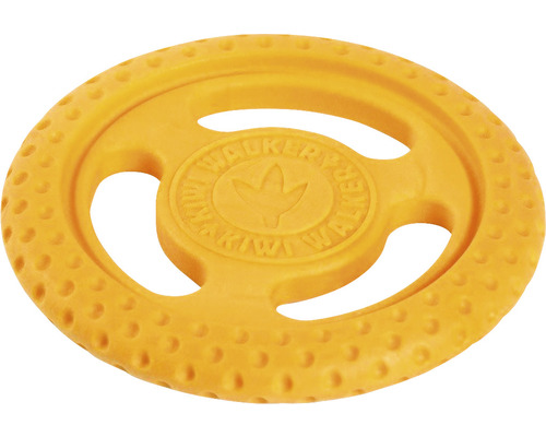 Žlutý gumový kroužek na krmivo pro psy
