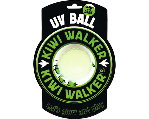 Hračka pro psy Kiwi Walker gumový svíticí plovací míček MAXI 6,5 cm Kiwi Walker UV míč v balení, svítí ve tmě