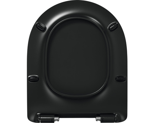 Černé záchodové sedátko