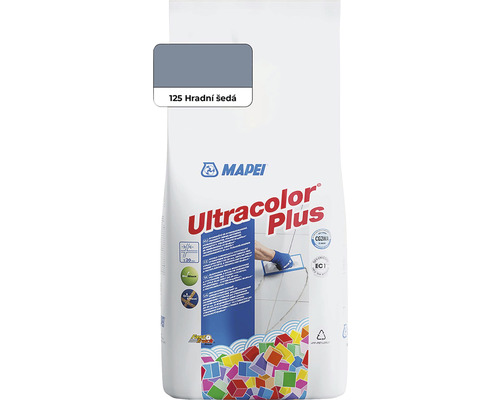 Spárovací hmota Mapei Ultracolor Plus 125 hradní šedá 2 kg Mapei Ultracolor Plus spárovací hmota 125 Hradní šedá