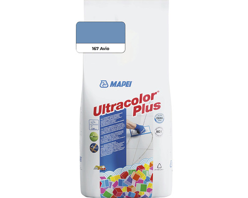 Spárovací hmota Mapei Ultracolor Plus 167 avio 2 kg Mapei Ultracolor Plus spárovací hmota pytel s barevným polem 167 Avio