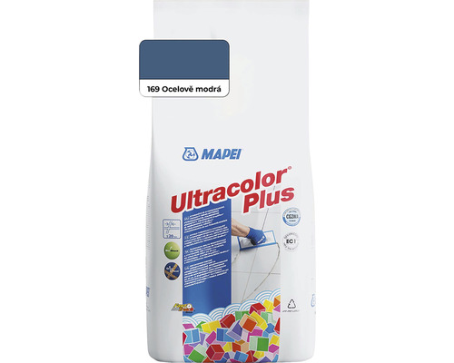 Spárovací hmota Mapei Ultracolor Plus 169 ocelově modrá 2 kg Mapei Ultracolor Plus spárovací hmota ocelově modrá 169