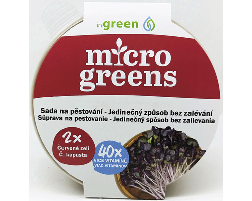 Microgreens pěstební set červené zelí
