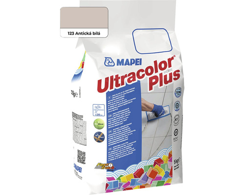 Spárovací hmota Mapei Ultracolor Plus 123 antická bílá 5 kg Spárovací hmota Mapei Ultracolor Plus v barvě antická bílá, odstín 123, v 5 kg balení