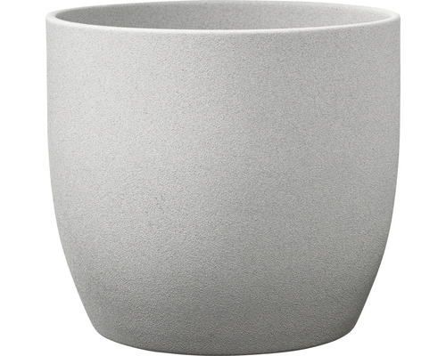 Obal na květináč keramický Soendgen Basel Stone Ø 27 cm x 26 cm světle šedý Kulatý květináč z kameniny