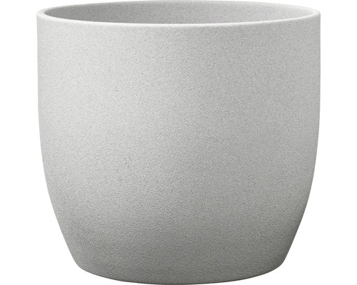 Obal na květináč keramický Soendgen Basel Stone Ø 19 cm x 18 cm světle šedý Šedý keramický květináč