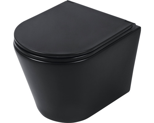 Závěsný hlubokosplachovací záchod z keramiky se záchodovým sedátkem