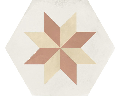 Dekor hexagon Terra Art Stella Esa 25 x 21,6 cm