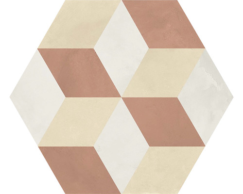Dekor hexagon Terra Art Cubo Esa 25 x 21,6 cm