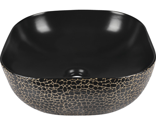 Umyvadlo na desku Differnz Snake sanitární keramika černá béžová 41,5 cm 38.010.36