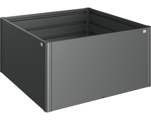 Vyvýšený záhon Biohort 1,5x1,5 plechový 152 x 152 x 77 cm tmavě šedý metalický Kovový vyvýšený záhon