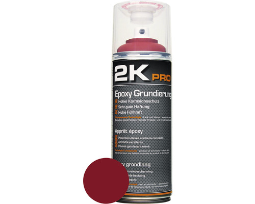 Barva ve spreji 2K PRO EPOXY základní barva červenohnědá 400 ml 2K Pro epoxidový základ v spreji