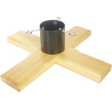 Dřevěný stojan na vánoční stromek s držákem