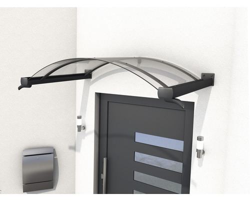Stříška nad vchodové dveře z plastu s kovovým rámem
