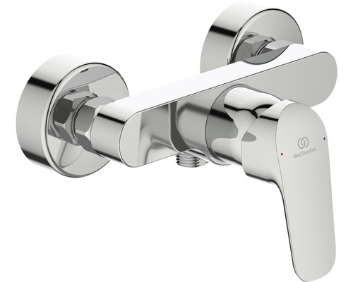 Chromovaná armatura pro montáž na stěnu