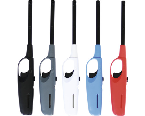 Pět tyčových zapalovačů v různých barvách