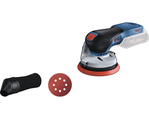 Aku excentrická bruska Bosch Professional GEX 18V-125, bez aku a nabíječky Excentrická bruska Bosch s odsáváním prachu a brusným papírem