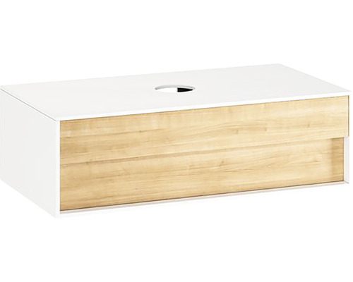 Koupelnová skříňka pod umyvadlo RAVAK Step dub 1000 x 305 x 540 mm X000001417 Skříňka pod umyvadlo se zásuvkou, pro montáž na stěnu