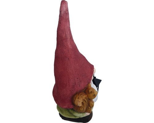 Zahradní trpaslík s lucernou a figurkou veverky