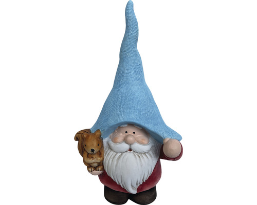 Zahradní trpaslík s figurkou veverky