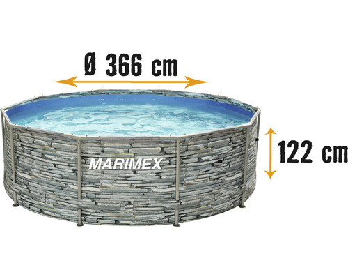 Bazén Florida 3,66 x 1,22 m bez příslušenství motiv kámen