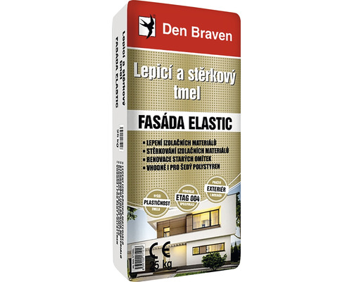 Lepící a stěrkový tmel Den Braven fasáda elastic 25 kg