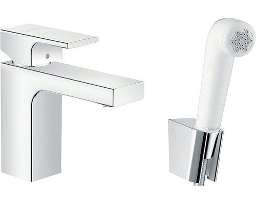 Umyvadlová baterie hansgrohe Vernis Shape chrom s bidetovou sprškou 71216000 Umyvadlová baterie a bidetová sprška z kovu