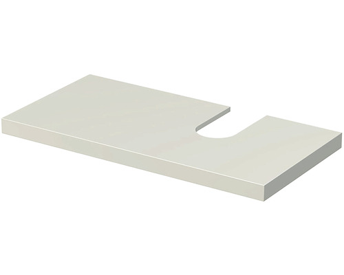 Deska pod umyvadlo Intedoor Landau barva 01 bílá 90 cm s otvorem vpravo pro umyvadlo Jungborn Slimline Nissa