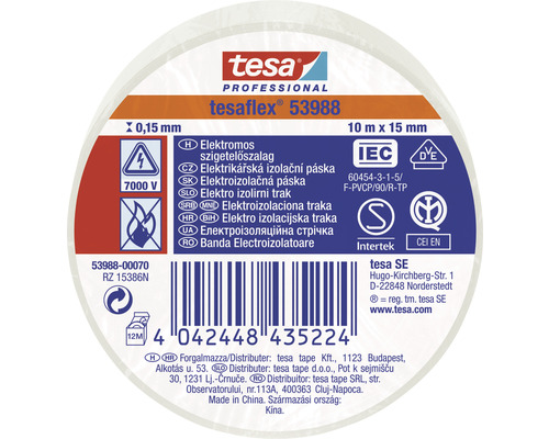 Izolační páska Tesa Professional Tesaflex 53988, 10 m x 15 mm