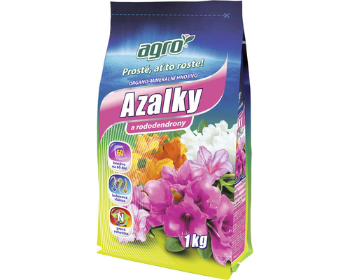 Hnojivo pro azalky a rododendrony organominerální Agro 1 kg Balení hnojiva pro azalky a rododendrony s organicko-minerálním složením