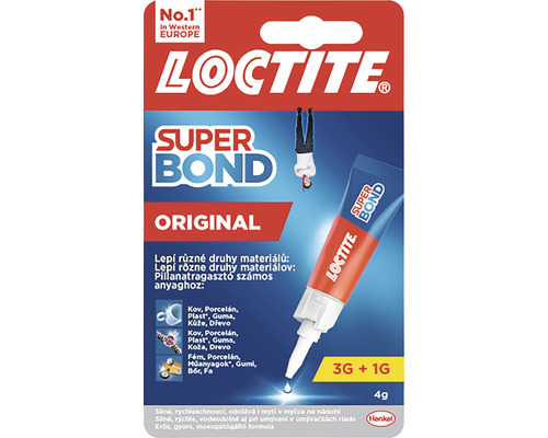 Lepidlo vteřinové Loctite Super Bond Original 3 g Loctite Super Bond Original lepidlo, 4 gramy