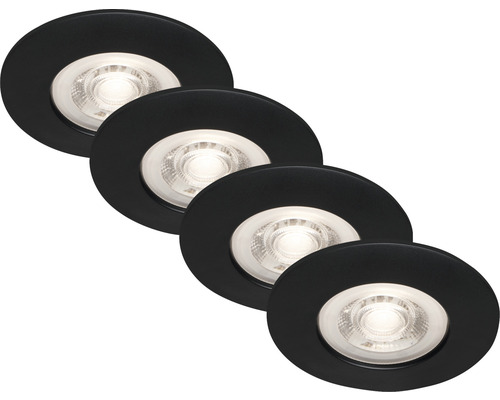 Čtyři vestavná svítidla s kulatým tvarem