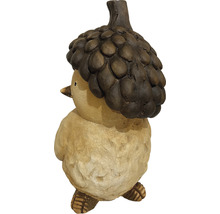 Dekorativní ptačí figurka s žaludovým kloboukem